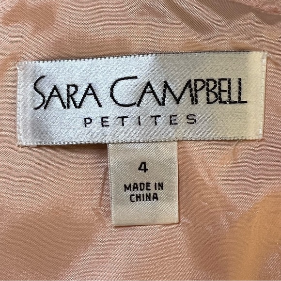 Sara Campbell Petites Women’s Light Peach Silk Tailored Sheath Dress 4 EUC - Picture 12 of 16